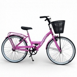 Bicicleta rodado 24 con canasto nena...